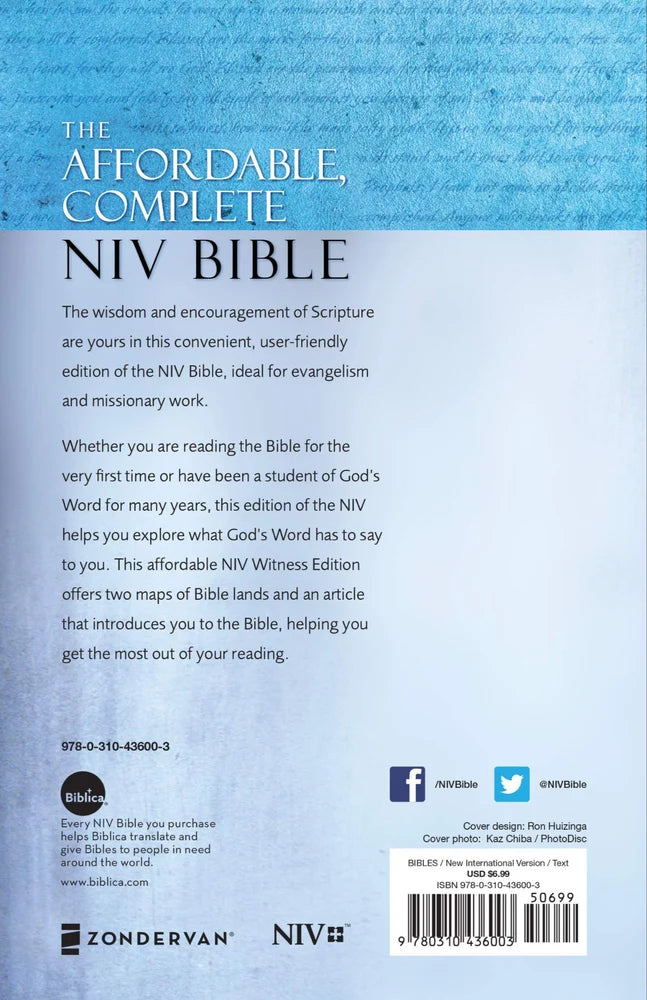 Zondervan (author) English NIV, Holy Bible, Paperback Book, Page: 1024 Pages